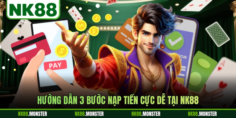 Hướng dẫn 3 bước nạp tiền cực dễ tại NK88